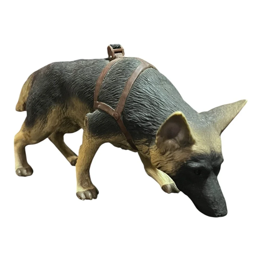 Vtg 2000 Hasbro GI Joe German Shepherd Dog Figure Harness & Leash 9" Tracking - Picture 2 of 5